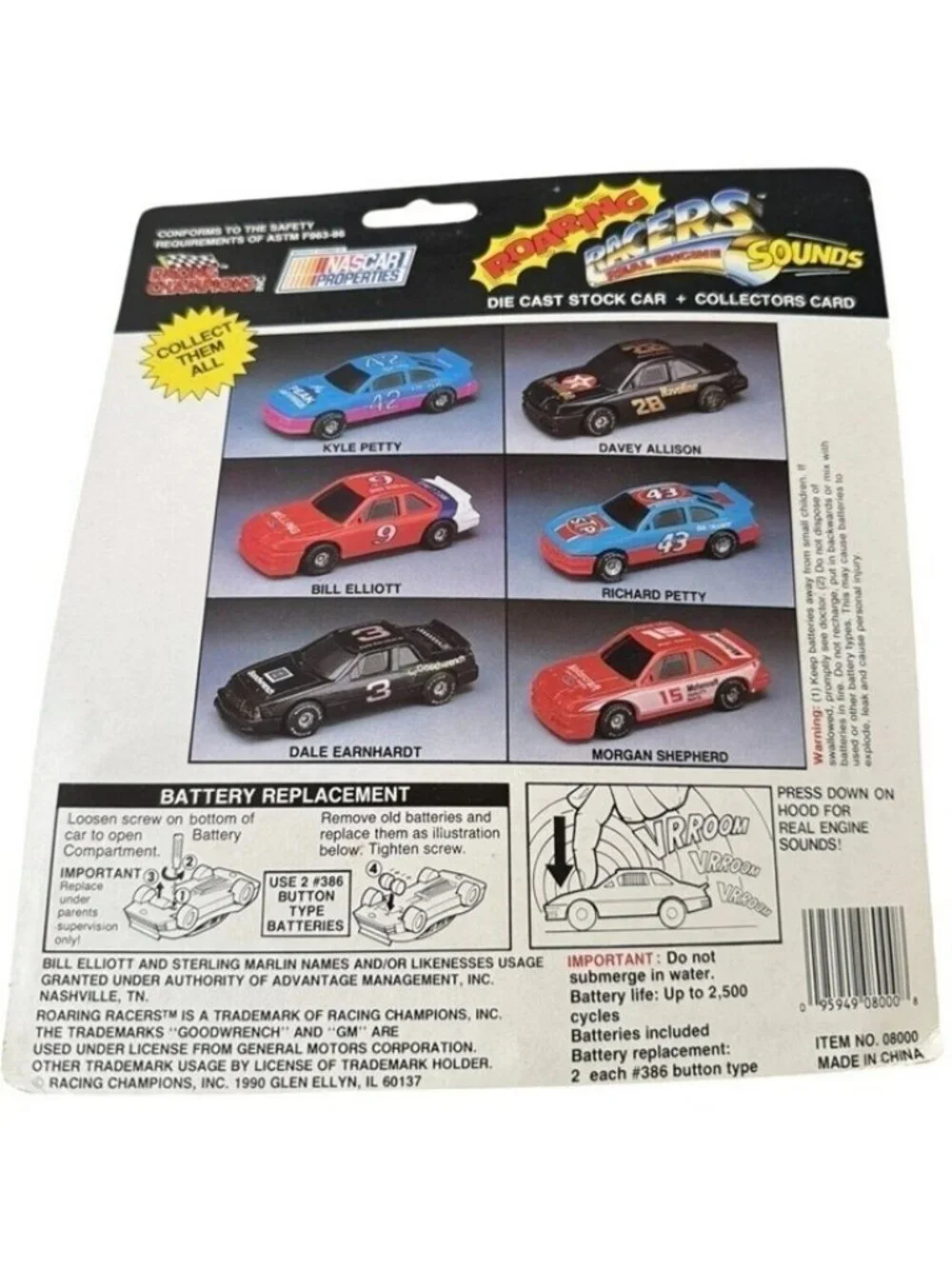 Vintage Racing Champions Die Cast Bill Elliott Melling #9 Roaring Racers Car 199